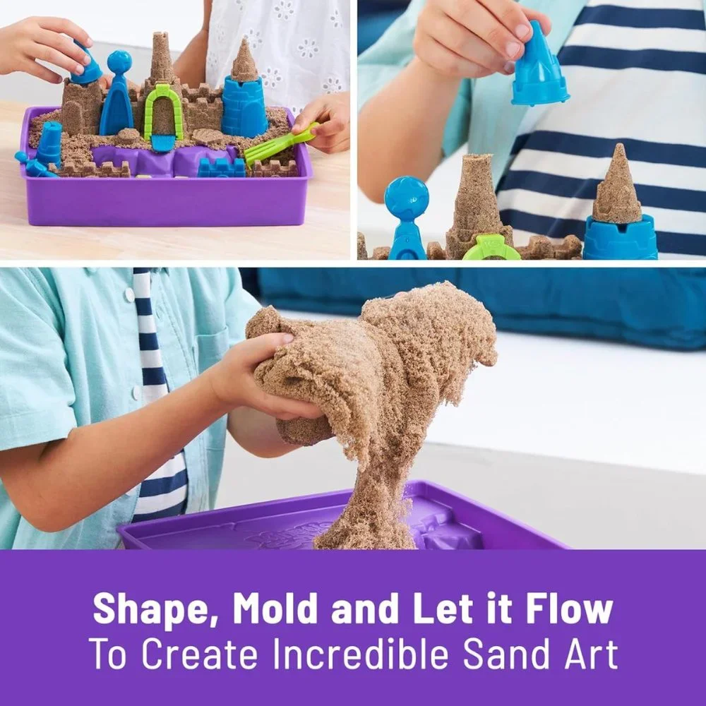 Beach Castle Playset with 2.5lbs of Beach Sand, Includes Molds and Tools